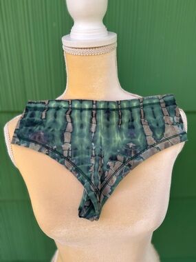 Lotus Tribe Green Tie-Dye Cheeky Bikini Bottoms